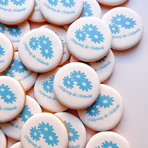 Pierniki z logo - koło rozmiar 8 cm